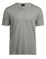 Heren T-shirt V Hals Luxury Tee Jays 5004 Heather Grey